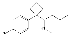 脱N-メチルシブトラミン(Des-N-methylsibutramine)の化学構造式