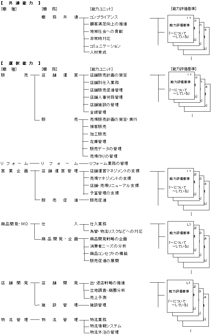 図5 DIYの職業能力評価基準の全体構成