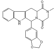 タダラフィル(tadalafil)の化学構造式