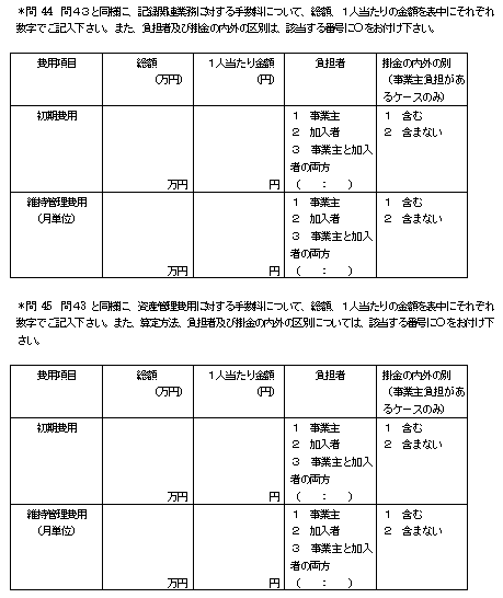 確定拠出年金実態アンケート調査企業調査の図