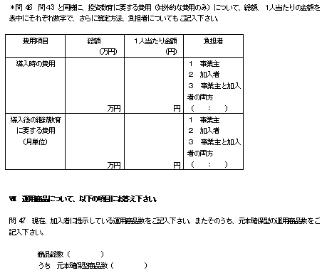 確定拠出年金実態アンケート調査企業調査の図