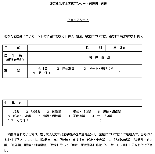 確定拠出年金実態アンケート調査個人調査の図